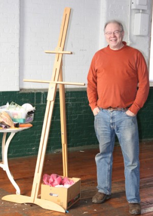 John Stass with easel