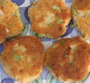 Gluten-free Crab Cakes on a dish