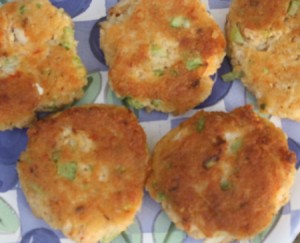 Gluten-free Crab Cakes on a dish