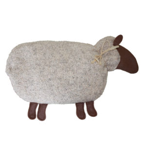 Beige with brown sheep warmer