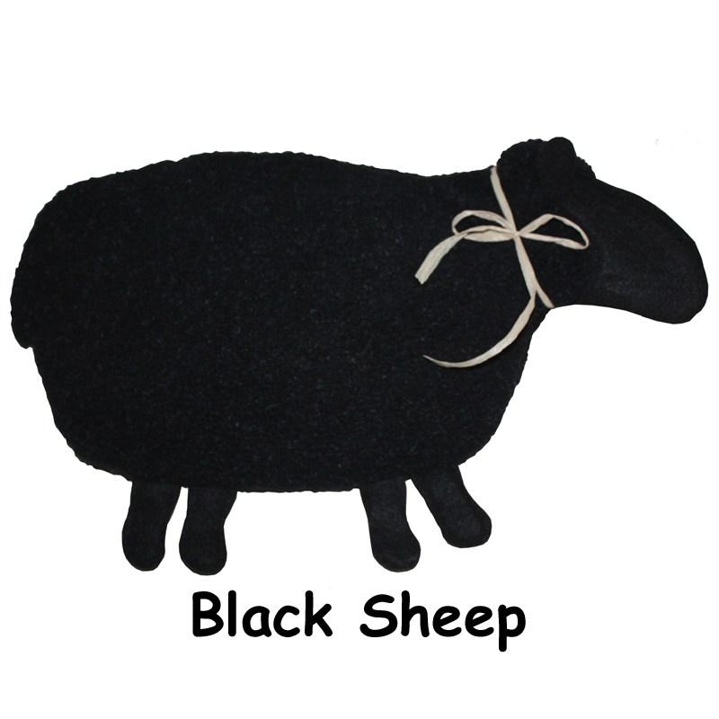 Black sheep with black face and feet