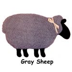Gray Sheep with black face and feet