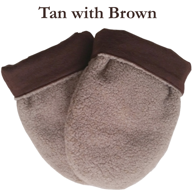 Microwave Hand Warmers in Tan with Brown