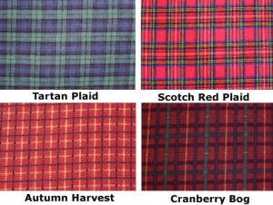 Microwave Neck Warmer 4 color choices in plaids, Tartan, Scotch Red, Autumn Harvest, and Cranberry Bog