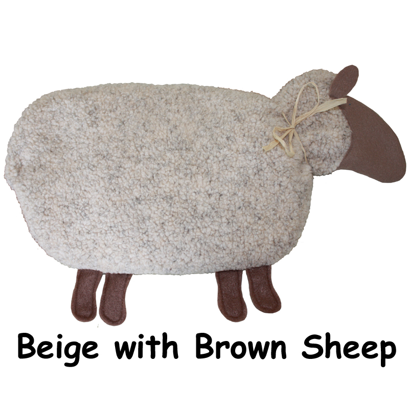 beige Sheep with brown face & feet