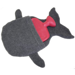 Whale Hot Water Bottle Cover with standard size hot water bottle
