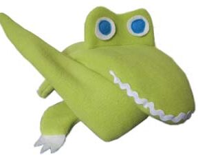 Smiling Alligator Extra Long Neck Warmer folded up