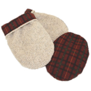 Beige with Cranberry Bog Hand Warmers