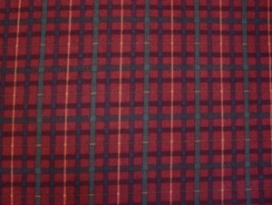 Cranberry Bog Plaid Flannel with cranberry, orange, green, and blue flannel plaid