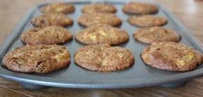 Tray of small Morning Glory Muffins just out of the oven