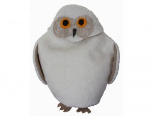 Snowy Owl microwave heating pad for body and bed