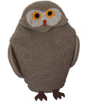 Photo of Tan Owl microwave heating pad isolated from background