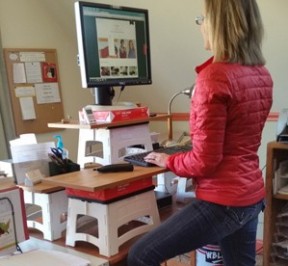 proper posture at stand up computer station