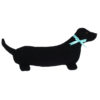 Profile of Black Dachshund Neck Warmer with bow