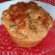 Hearty Breakfast Muffin on a plate with a heart-shaped doily